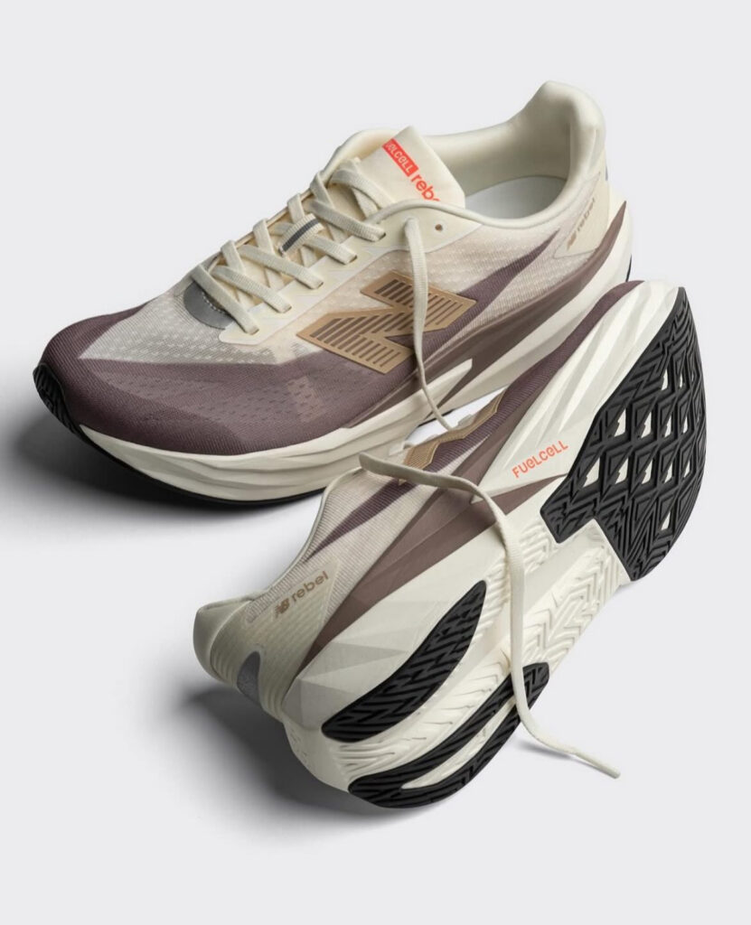 New Balance FuelCell Rebel V5 Angora with Earth Shadow and Sea Salt Womens authentic running shoes Malaysia