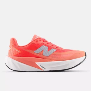 New Balance FuelCell Rebel V5 "Urgent red with white and silver metallic" Women's Running Shoes