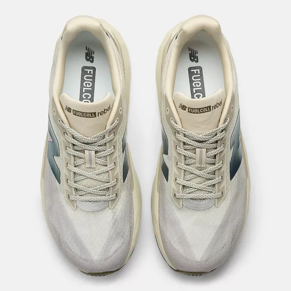 New Balance FuelCell Rebel V5 Shipyard with Arid Stone and Silver Metallic Mens authentic running shoes Malaysia