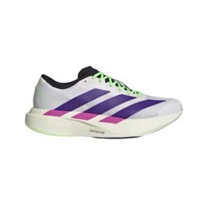 Adidas Adizero EVO SL “Cloud White / Collegiate Purple / Lime Burst" Men’s Running Shoes