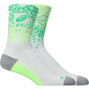 Asics Performance Run Sock Crew "Brilliant White/Illum. Green/Vital Green"