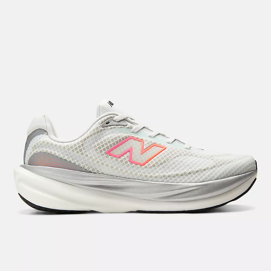 New Balance 1080 v15 "White with Pink Heat and Tangerine Heat" Women's Running Shoes