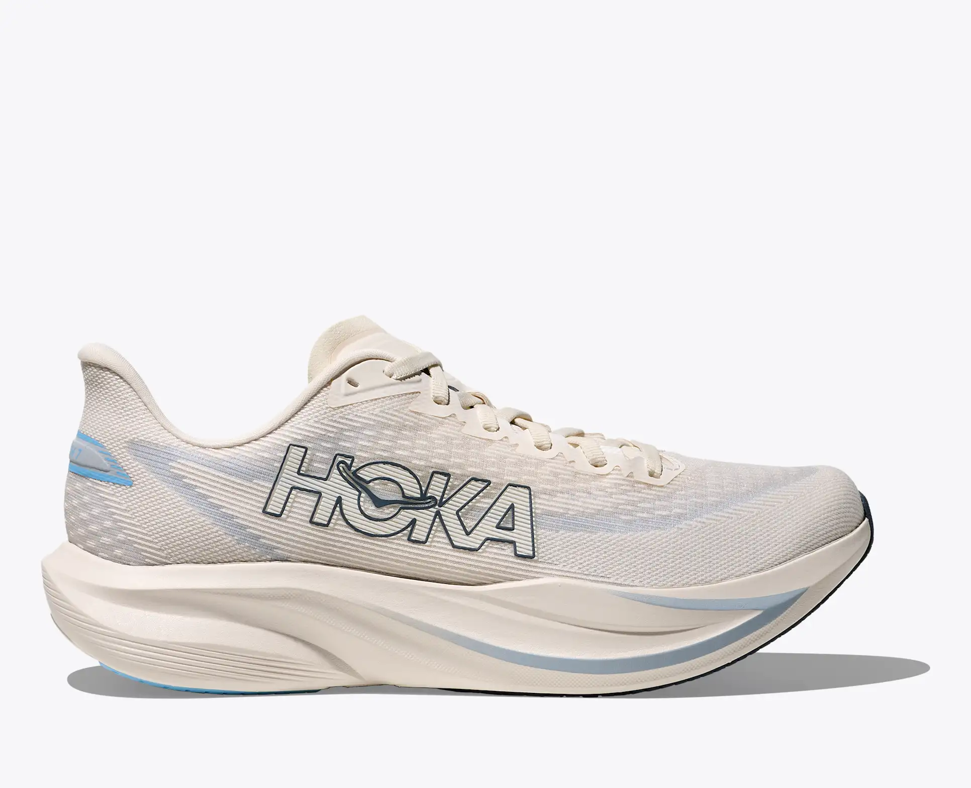 Hoka One One Mach 7 "Alabaster / Soaring Blue" Men's Running Shoes WIDE