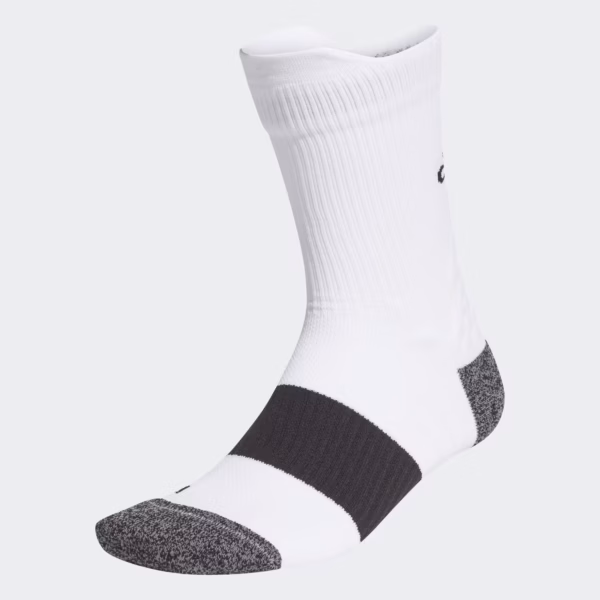 Adidas Running Ultralight Crew Performance Socks "White / Black / Solar Yellow"