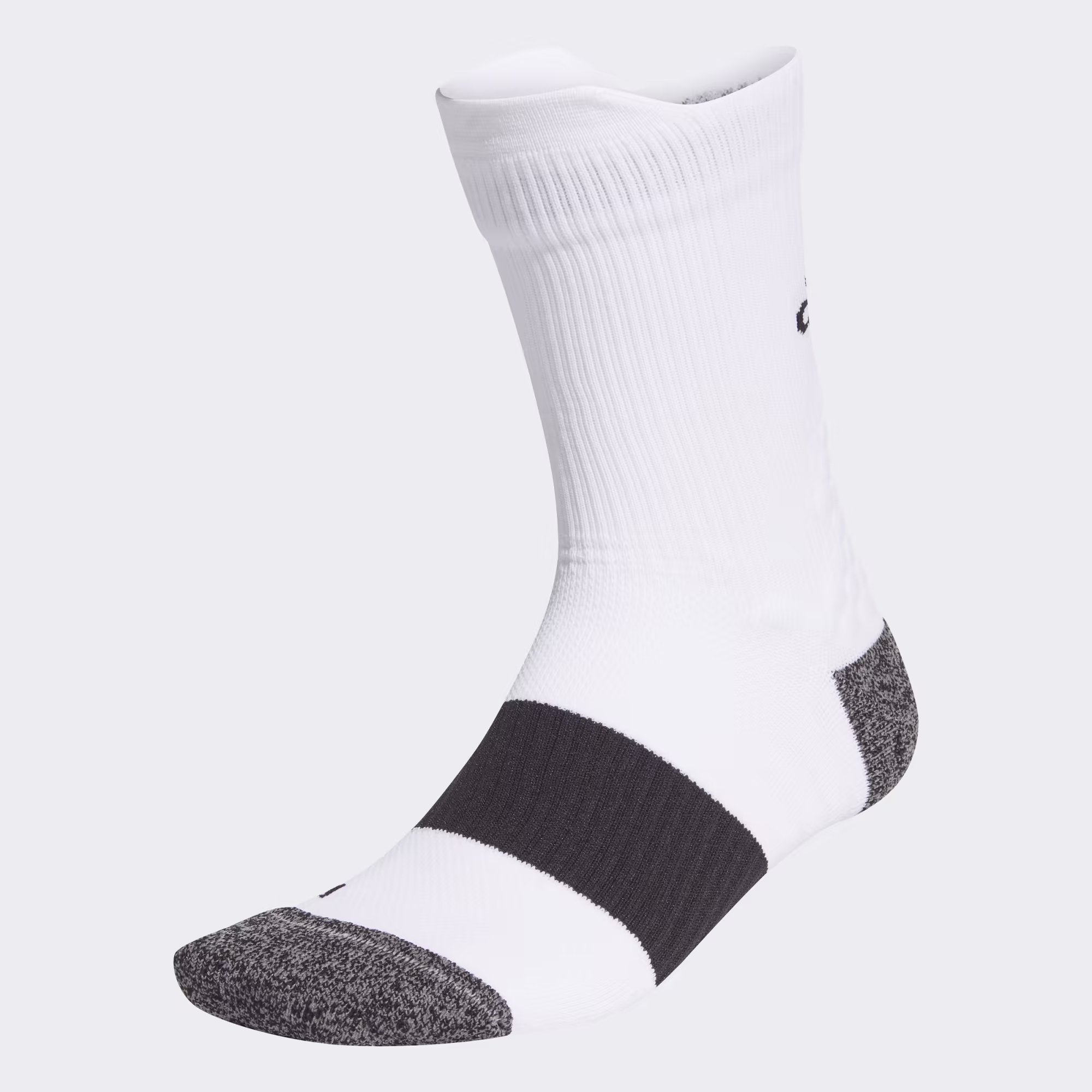 Adidas Running Ultralight Crew Performance Socks "White / Black / Solar Yellow"