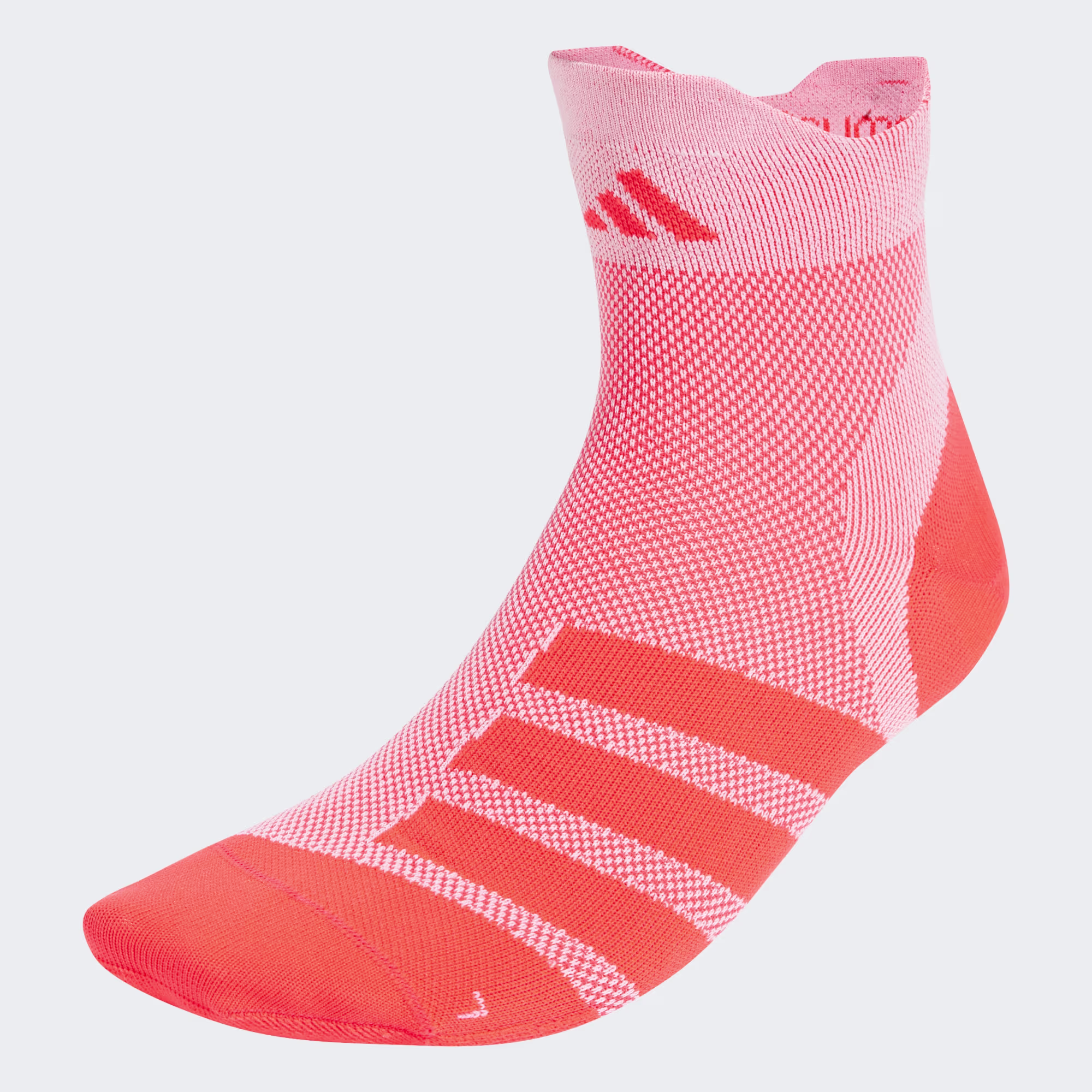 Adidas Run X Adizero Ankle Running Socks "Lucid Red / White / Lucid Red"